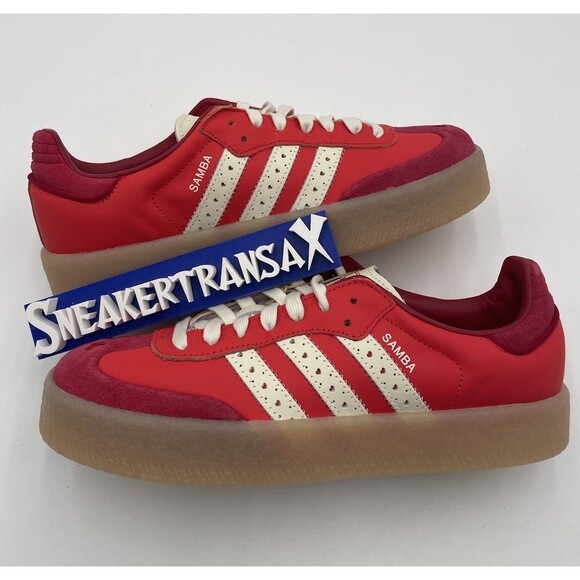 New Adidas Sambae Valentines Day 2025 Red Size U.S Women’s 9.5 JH7287 NB - Picture 1 of 5